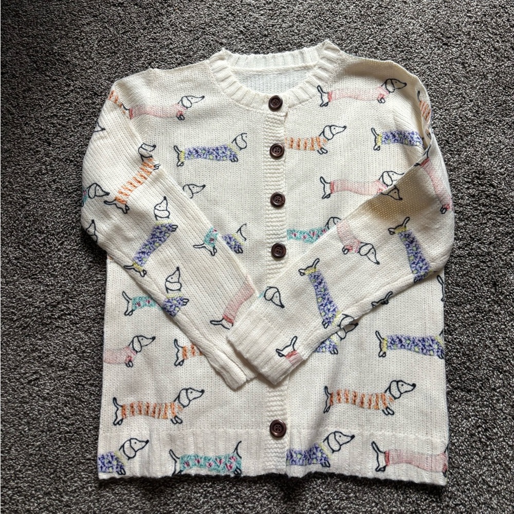 Cute Dog Dachshund Pattern Cardigan